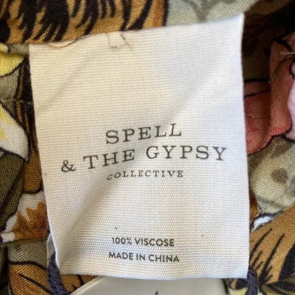 NWT Spell Jungle Tote Market Bag in Khaki - Picture 7 of 8